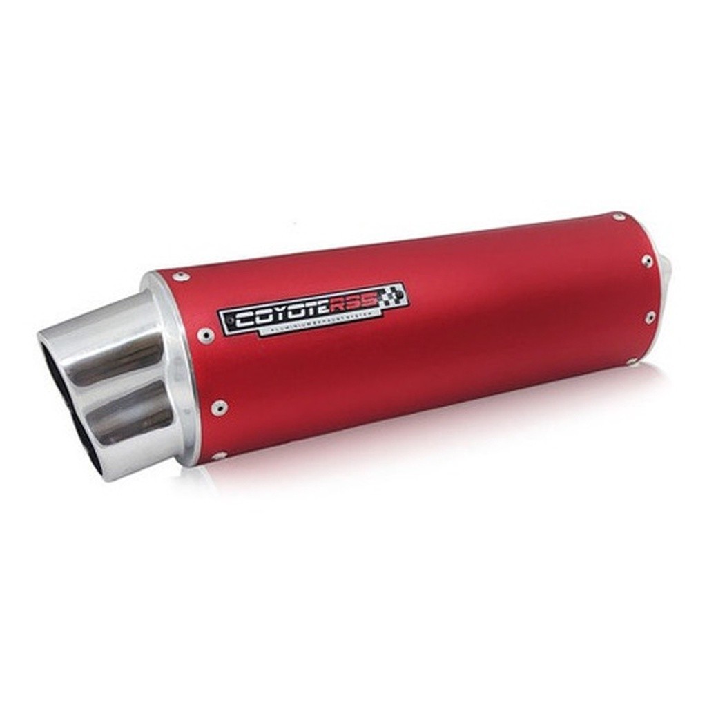 Escape / Ponteira Coyote RS5 Boca 8 Aluminio Oval Vermelho - CBR 250 R - Honda