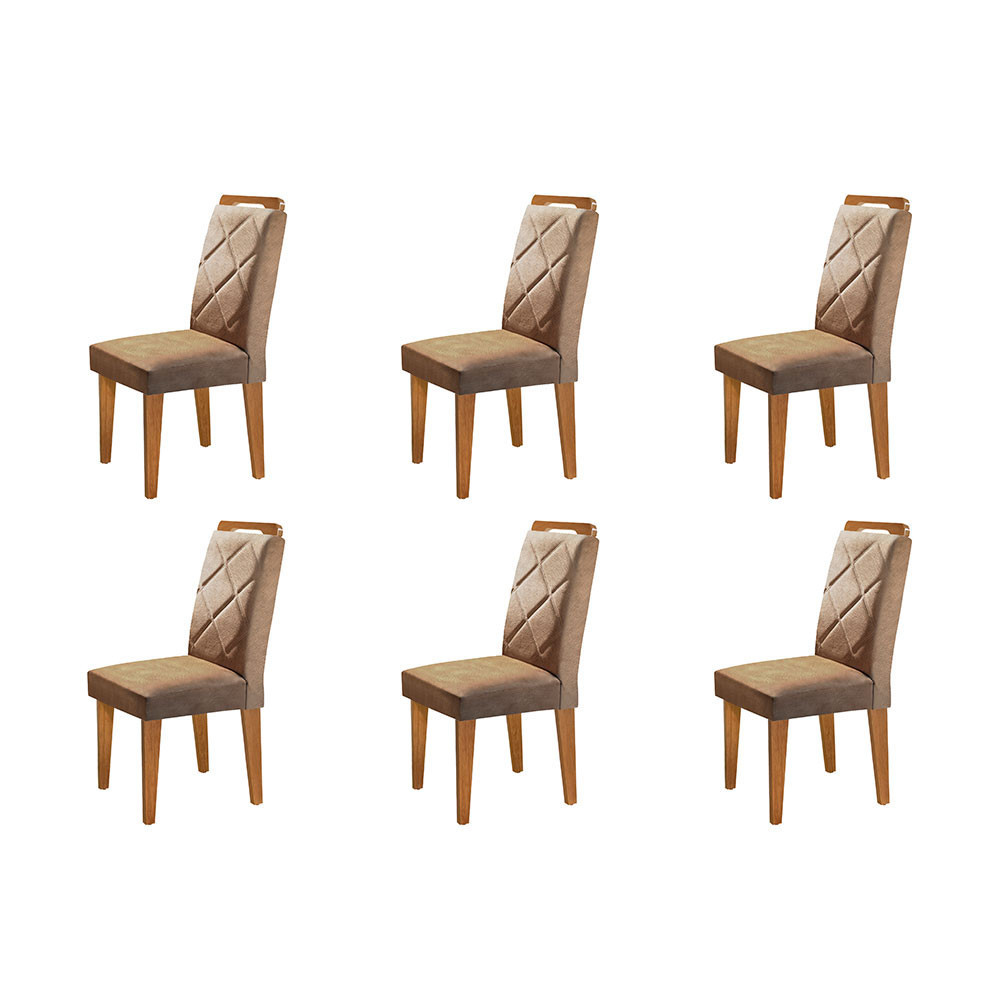 Conjunto Com 6 Cadeiras Para Sala de Jantar Melissa Rufato - Home & Living
