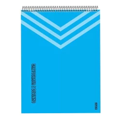 CADERNO CARTOGRAFIA ESPIRAL 60 FOLHAS KBOM AZUL – 10363 – UNITÁRIO
