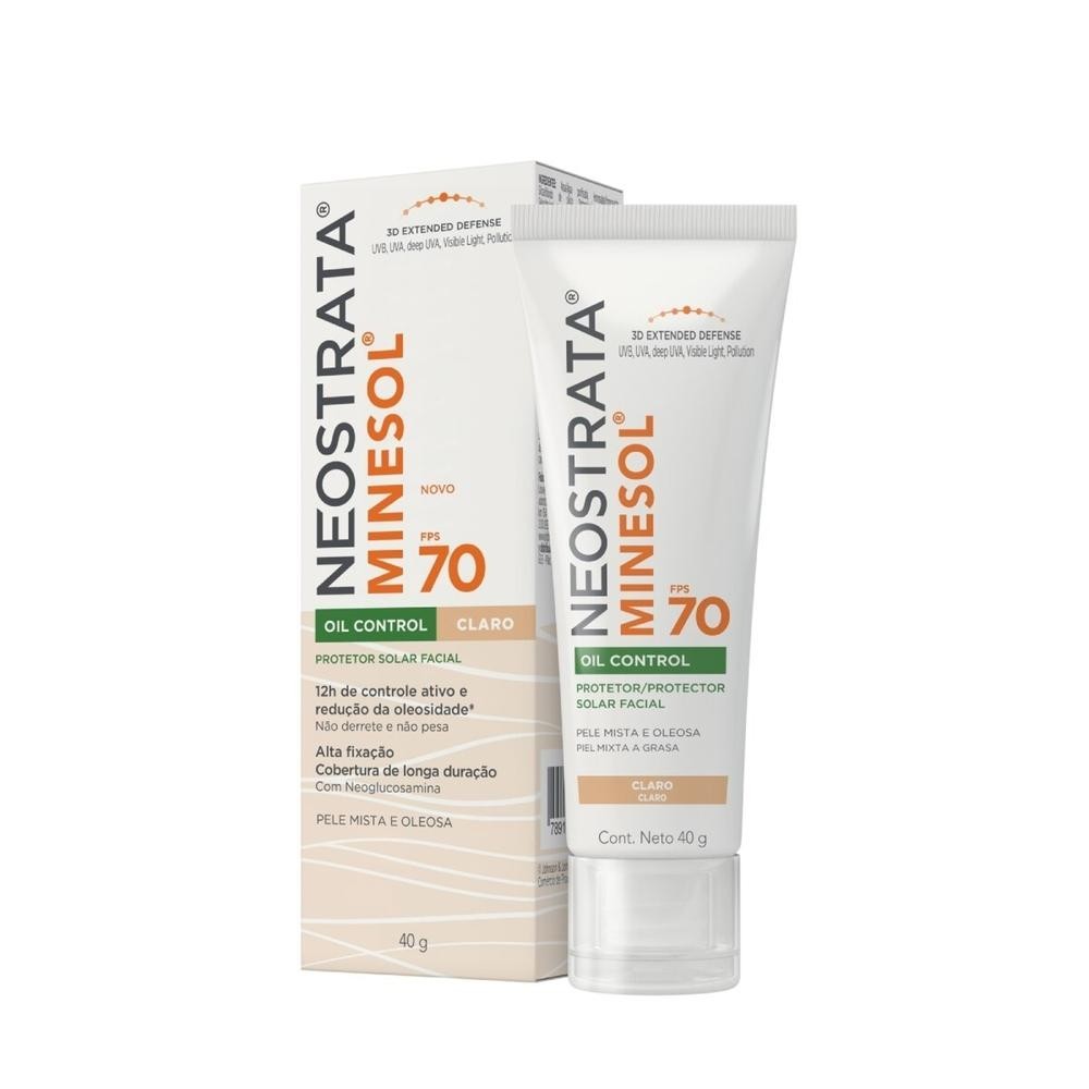 Protetor Solar Facial Neostrata Minesol Oil Control Claro FPS70 40g