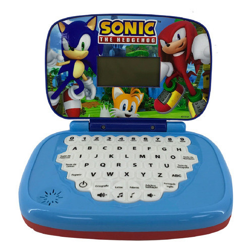 Laptop Infantil Didático Educativo Bilíngue Sonic Candide - Mom & Baby