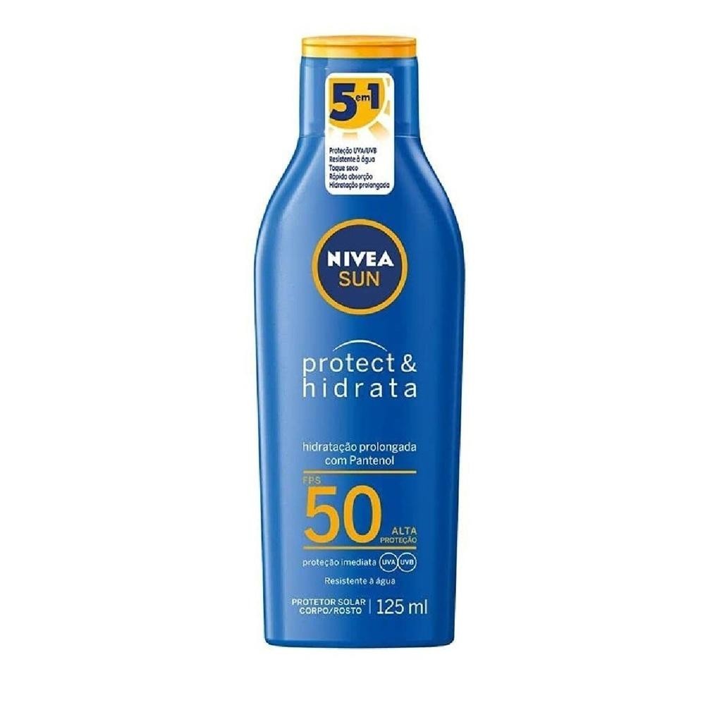 Protetor Solar Nivea Sun Protect & Hidrata FPS50 125ml em Oferta na Shopee