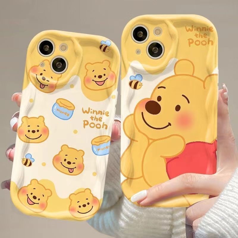Estojo Disney Winnie The Pooh Para Telefone Celular IPhone 11 15 14 13 Pro Max 12/8se 7 Plus XS Material De Silicone À Prova D'água E De Choque Covre em Oferta na Shopee