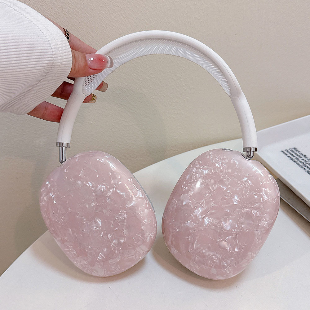 Capa Protetora De Pérola Cor-De-Rosa Para Airpods Max Fone De Ouvido Silicone Ma