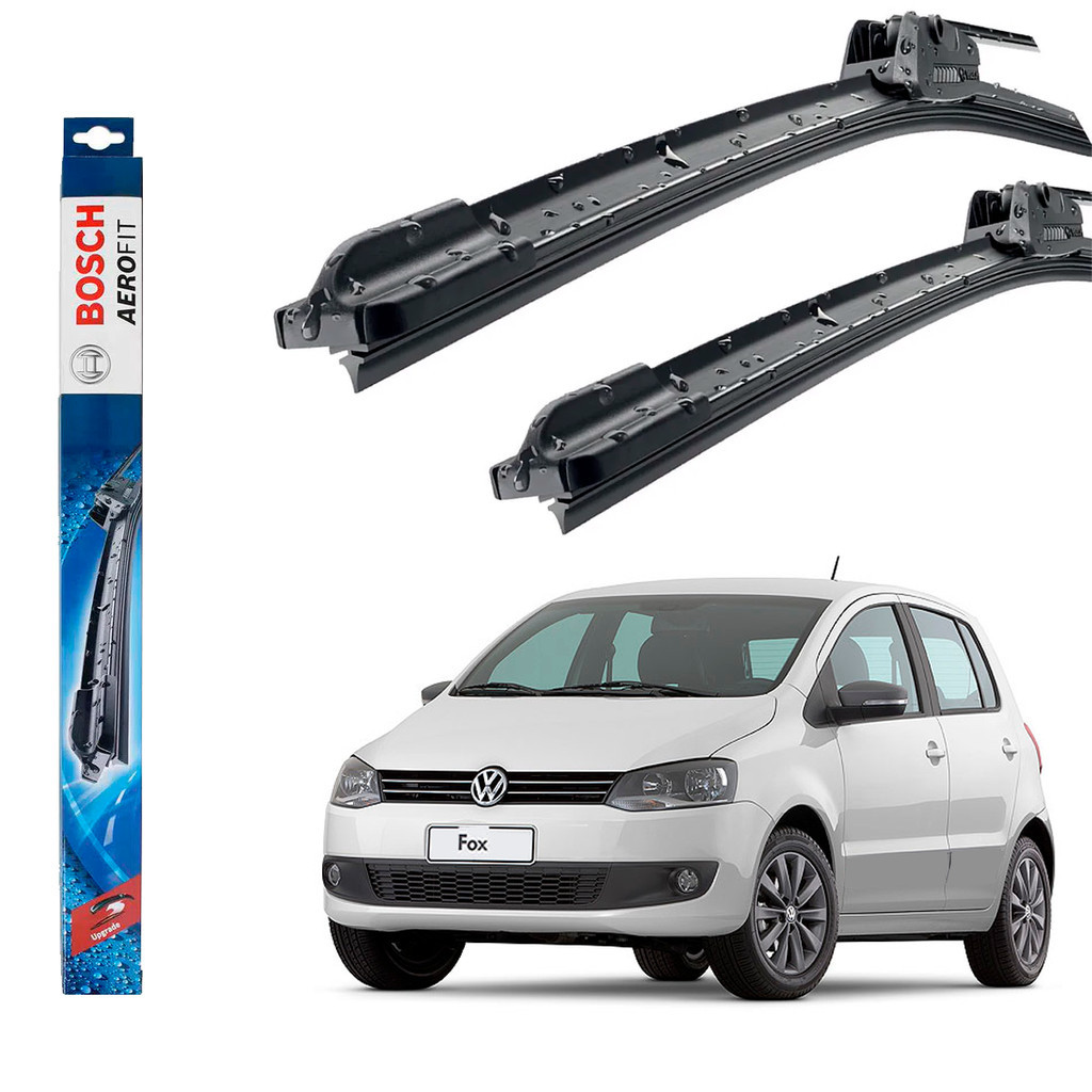 Kit Palheta Limpador de Parabrisa Dianteiro Fox Crossfox Spacefox 2010 Até 2012 - Original Bosch