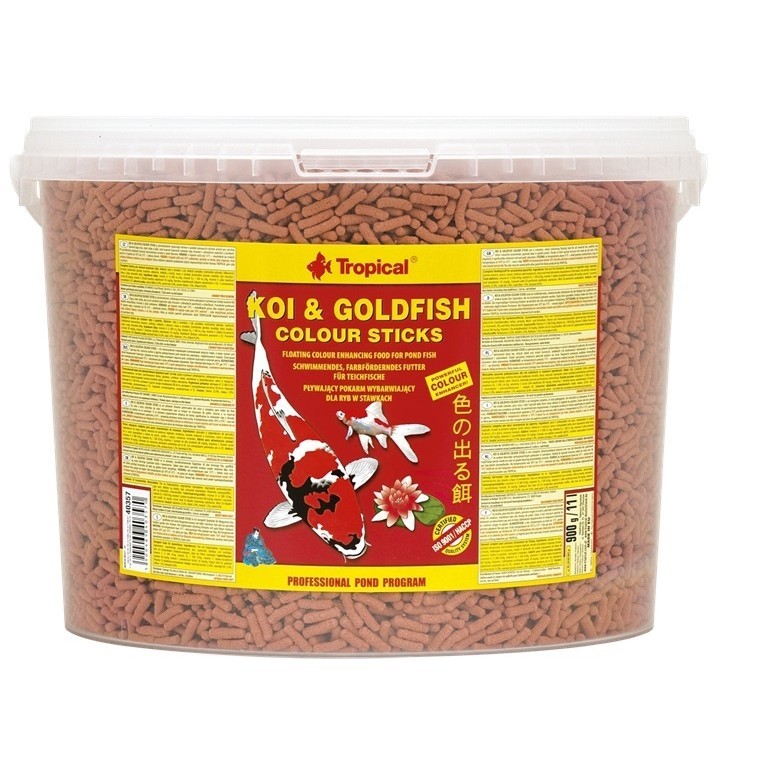 Ração Para Peixe Koi&goldfish Colour Sticks Tropical 900g