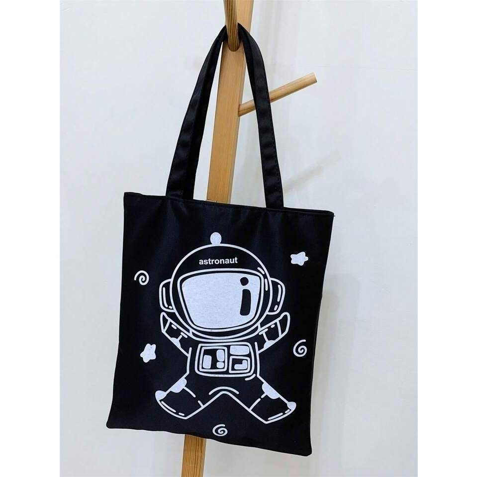 Bolsa de ombro de grande capacidade com diversas estampas em Oferta na Shopee