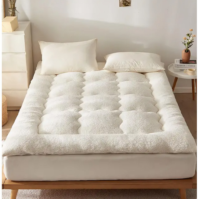 Pillow Top Algodão Queen Cama Box Super Macio Sherpa Lã Aveludado Ergonomico Luxo