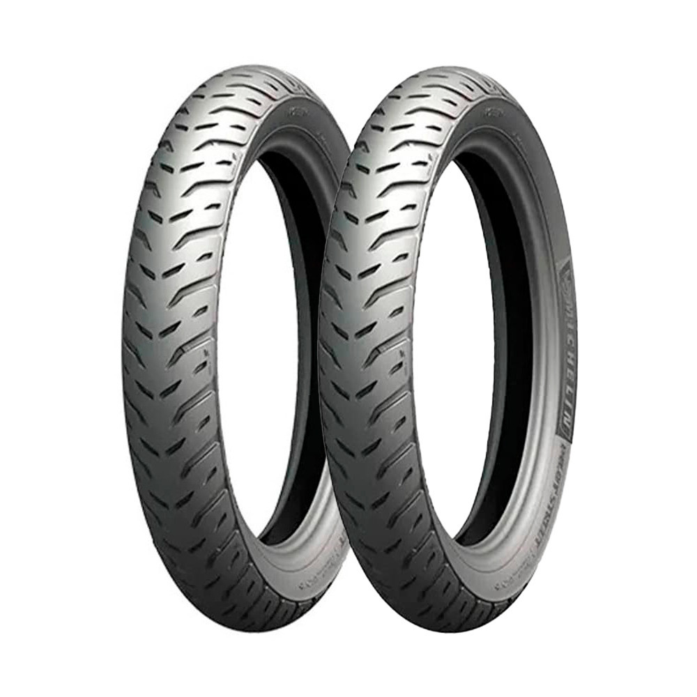 Jogo Pneus de Moto Michelin Pilot Street 2 80/100-18 47S + 90/90-18 57S TL em Oferta na Shopee