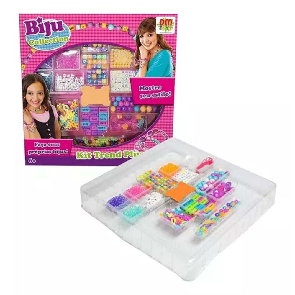 Kit Miçangas Infantil Coloridas Trend Plus Biju