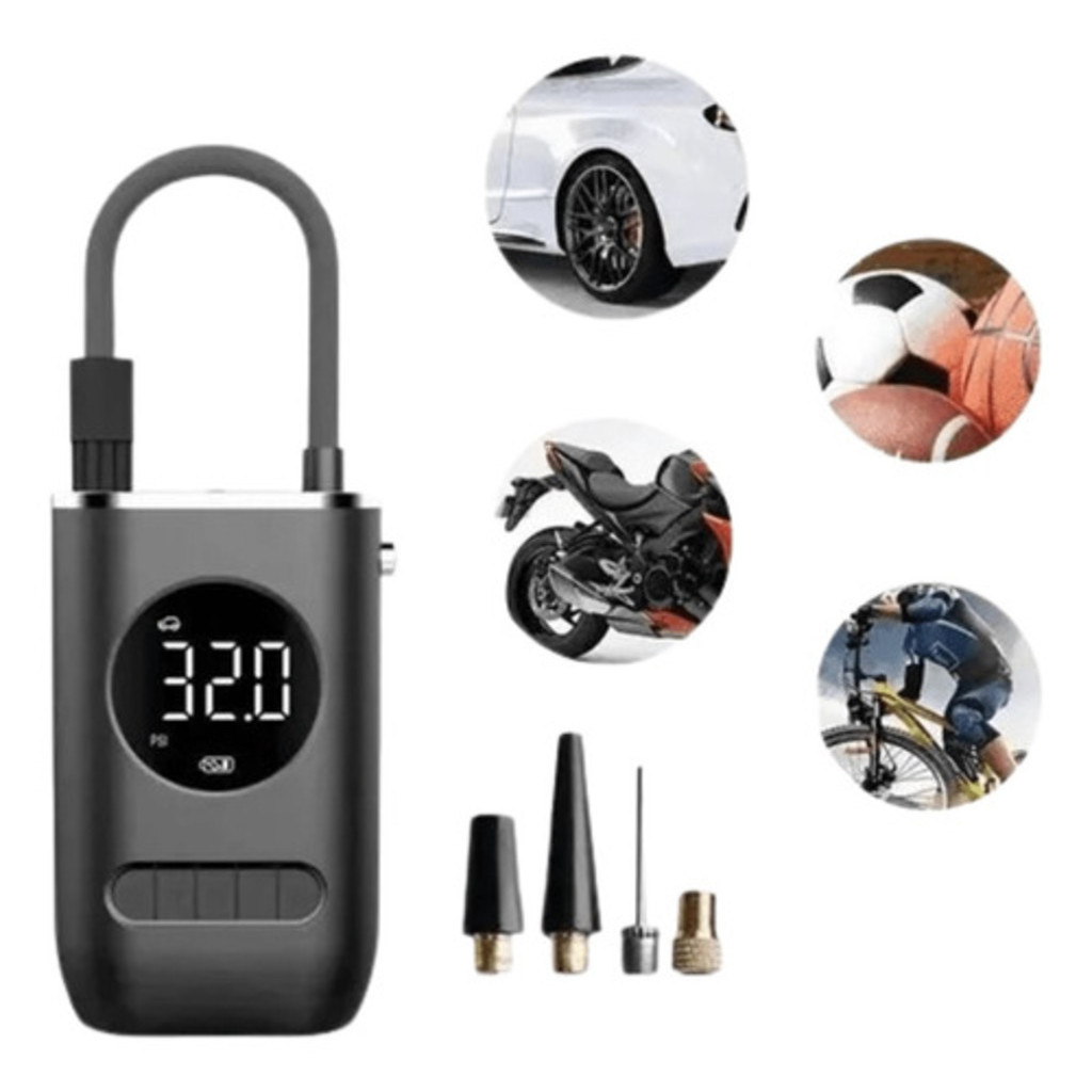 Bomba De Ar Elétrica Digital Veicular Pneu Moto Bike Bomder BOM-8905