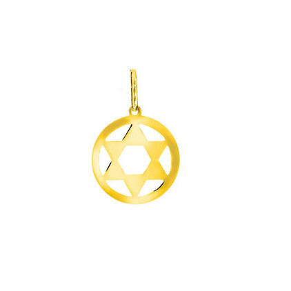 Pingente Ouro 18 Kilates Maciço Estrela de Davi Peso 1.50 Gr 15 mm