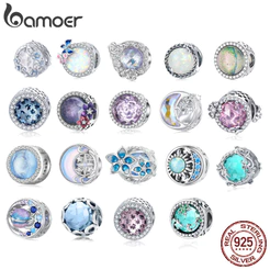 Bamoer 925 Sterling Silver Charms Round Beads De Prata Encantadoras Pingente SCC1576