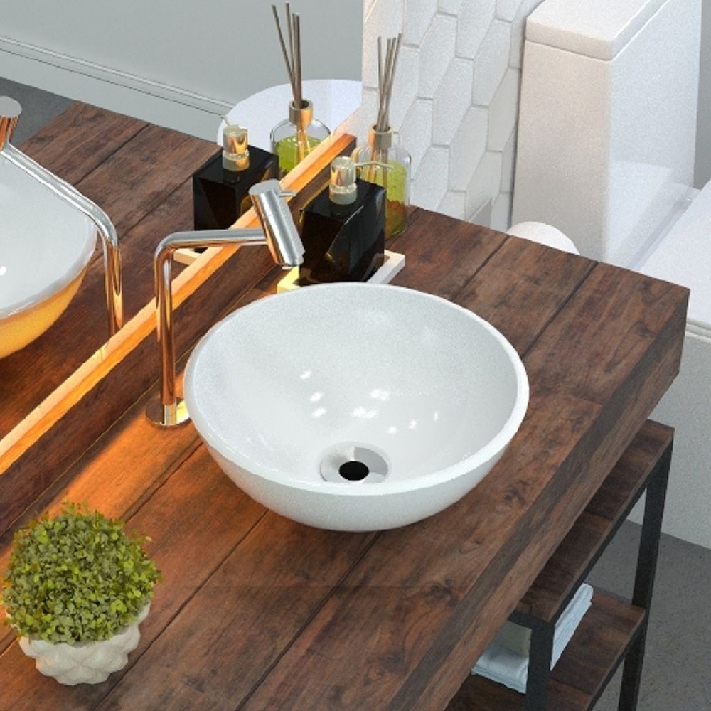 Cuba de Apoio Redonda C01 Para Banheiro R30W Branco - Lyam Decor em Oferta na Shopee