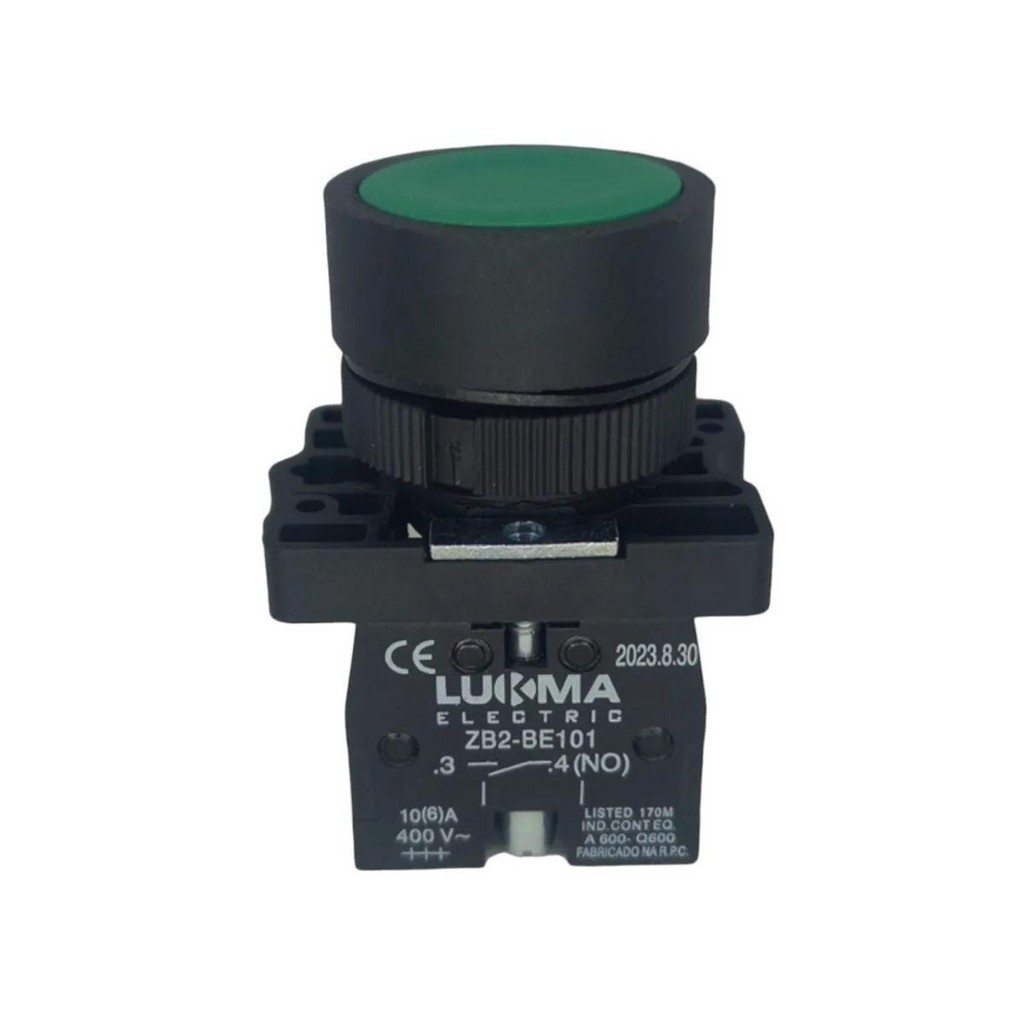 Botão Lukma Lk2 - Ea31 Verde Pulsante 1Na