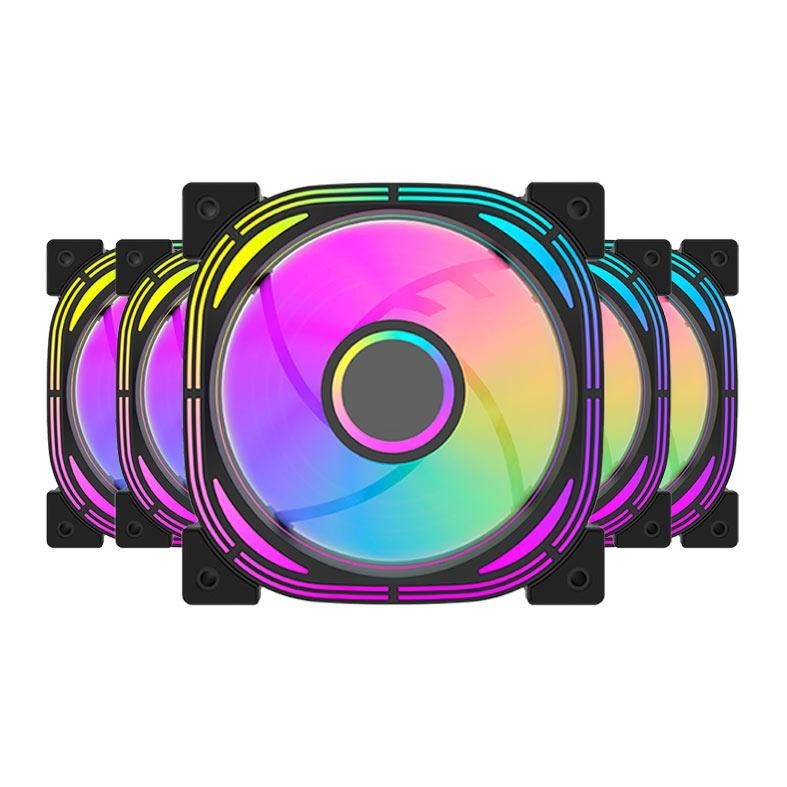 Kit Ventoinhas Aigo Darkflash Infinity 24 Pro, ARGB, 5x120mm, Preto, INF24PRO5IN1BK - Computers & Accessories