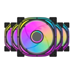 Kit Ventoinhas Aigo Darkflash Infinity 24 Pro, ARGB, 5x120mm, Preto, INF24PRO5IN1BK