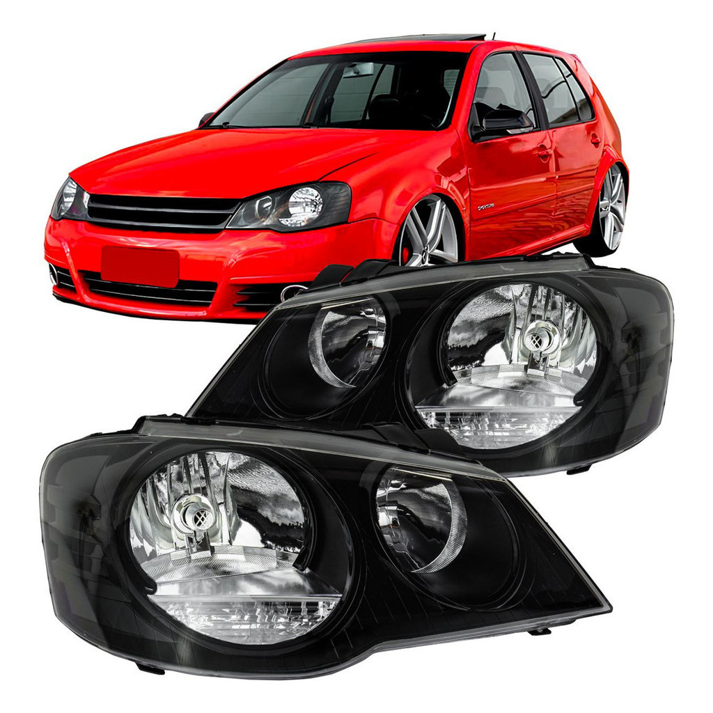 Farol Golf Foco Duplo Mascara Negra 2008 A 12 2013 novo