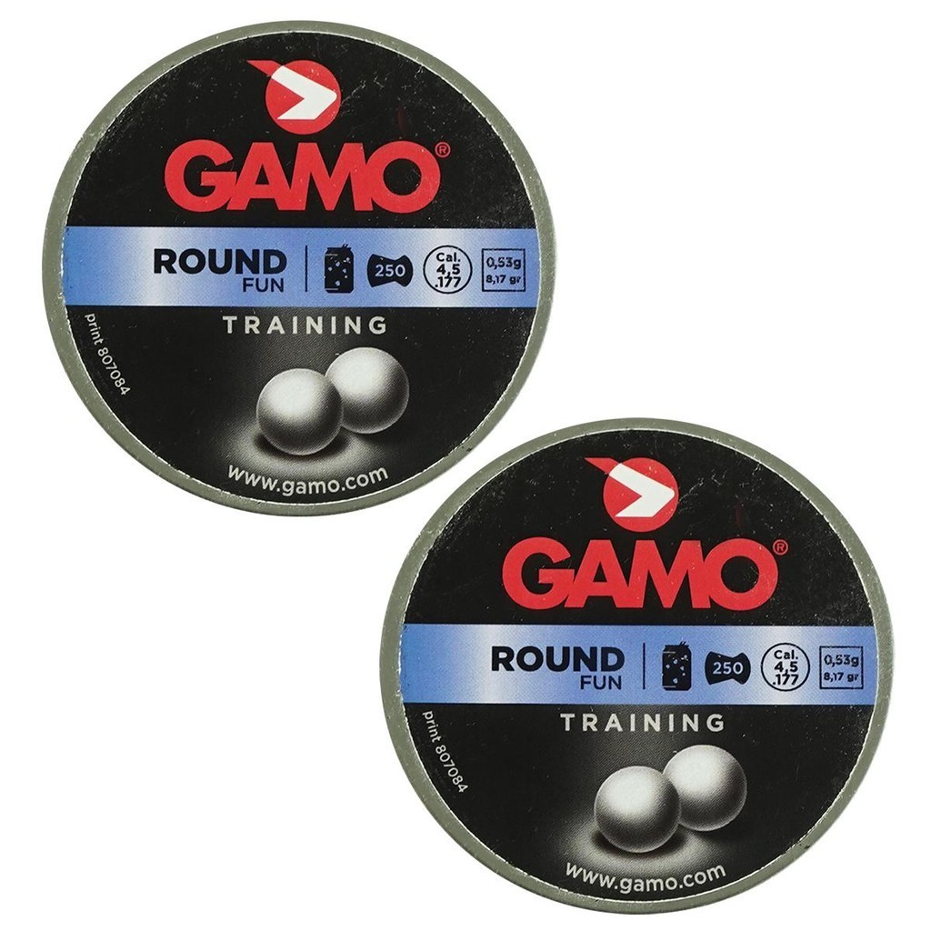 2x Chumbinho/Munição 4.5mm 250un. Gamo Round 8.17gr em Oferta na Shopee