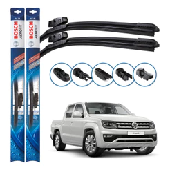 Par de Palhetas Limpador Parabrisa Multiclip Original Bosch Volkswagen Amarok 2013 A 2024