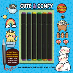 Cute & Comfy Coloring Book for Adults - Bold Easy - Special Edition (Livro de Colorir)