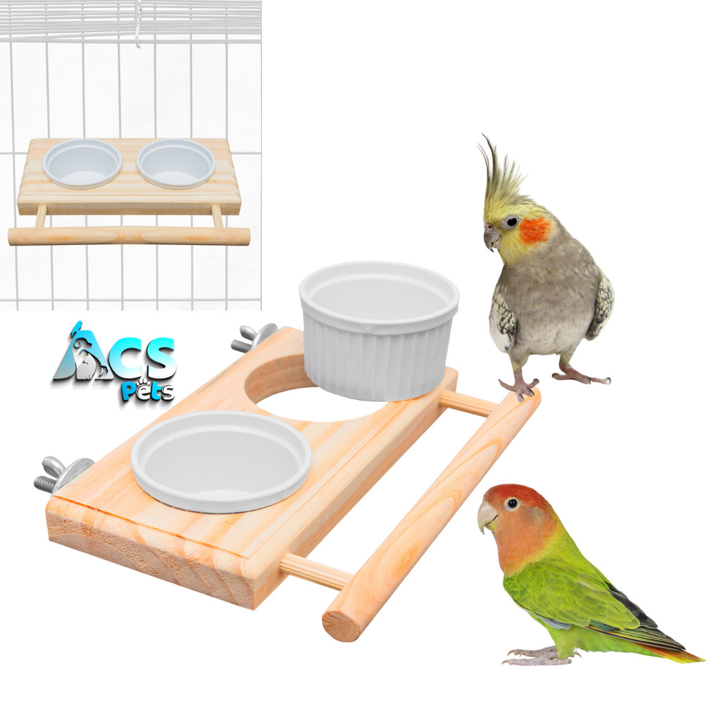 Comedouro Luxo Para Calopsita Periquito e Agapornis