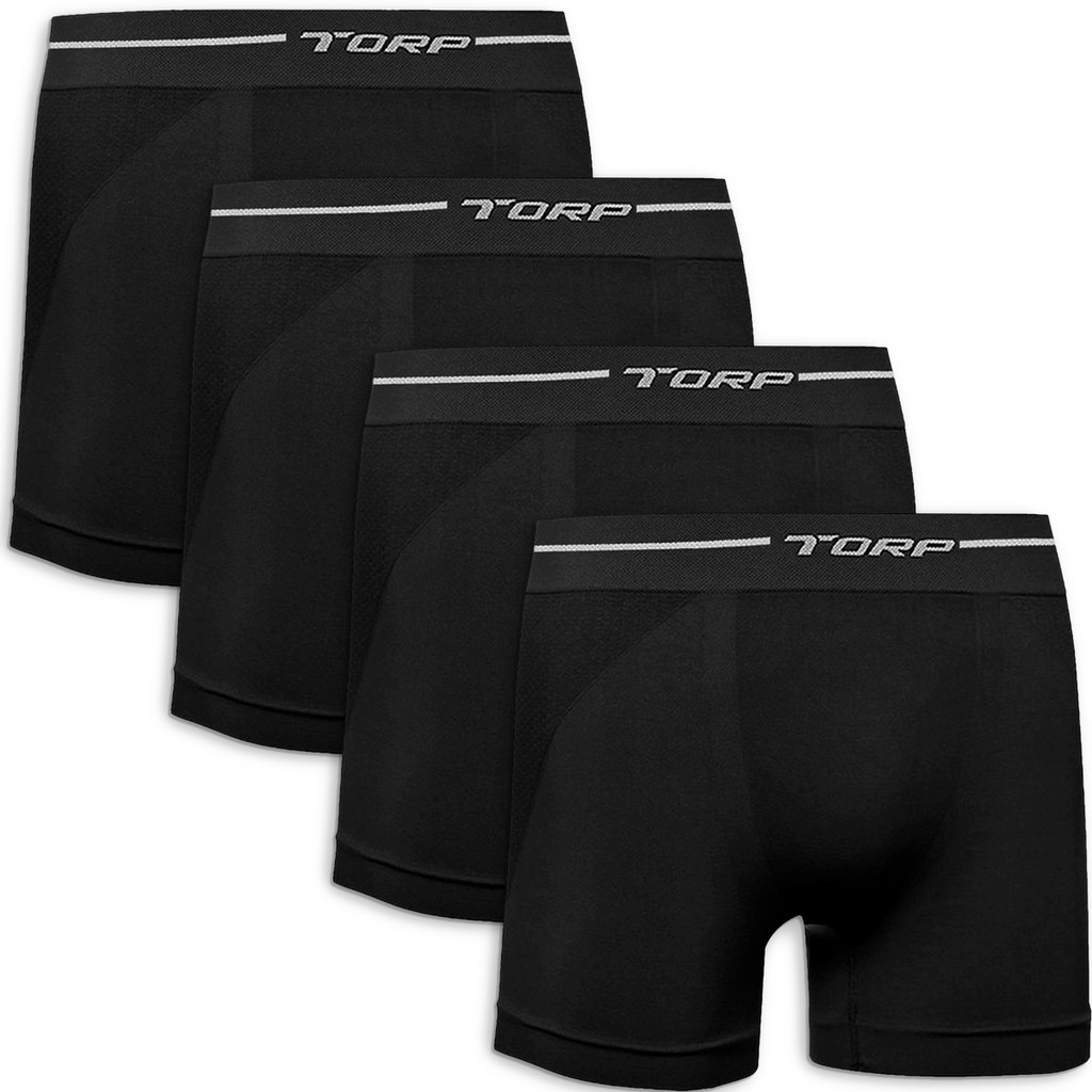 Kit 4 Cuecas Boxer Sem Costura Microfibra Box Confortável Torp