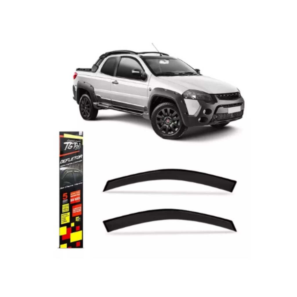 Calha de Chuva Fiat Palio 1996 a 2011 2 Portas TG Poli Defletor Protetor Janelas Fumê em Oferta na Shopee