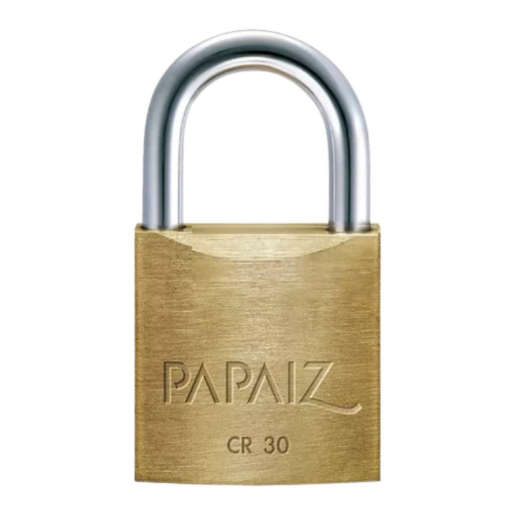 Cadeado De Latão Maciço Com Haste Curta Papaiz Cr 30mm