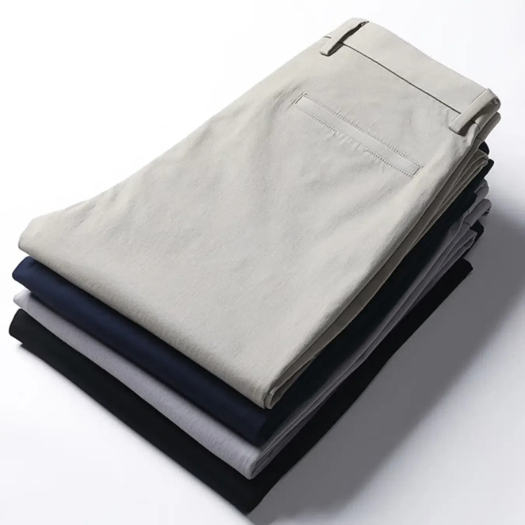 Calças Sarja  Alfaiataria Esporte Fino Bolso Faca Bolso Embutido Masculina