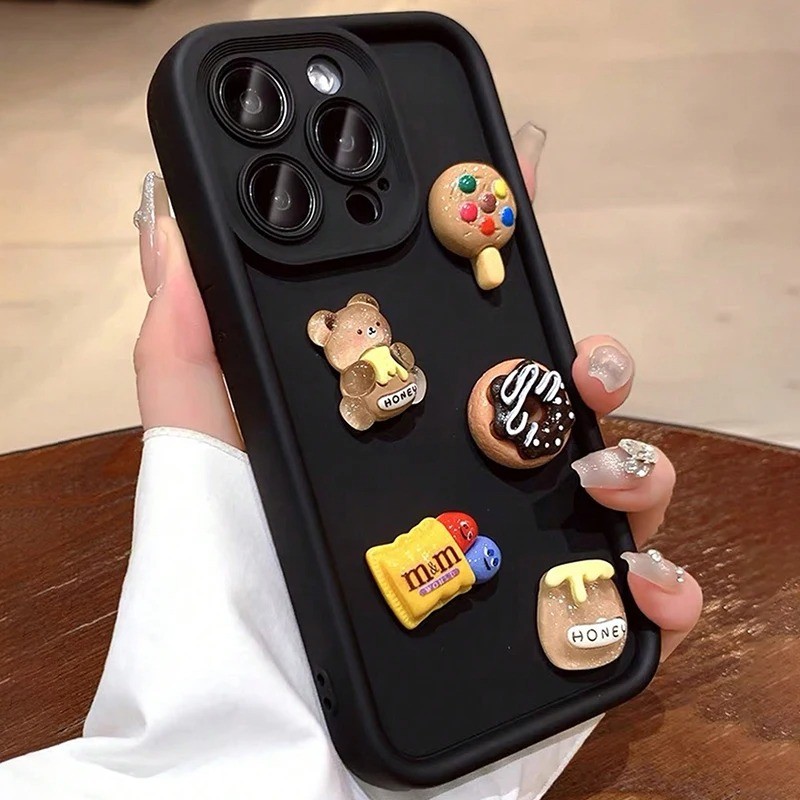 Bonito 3D Goma Urso Caso De Telefone Para Samsung A16 A06 A56 A36 A26 A55 A35 A25 A15 A05 A54 A34 A14 Silicone Capa Maci