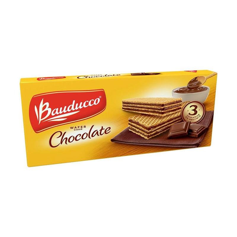 Biscoito Bauducco Wafer sabor Chocolate 140g em Oferta na Shopee