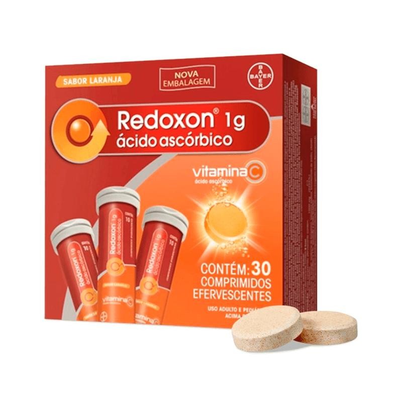 Suplemento de Vitamina C Redoxon 1g Sabor Laranja 30 Comprimidos Efervescentes em Oferta na Shopee