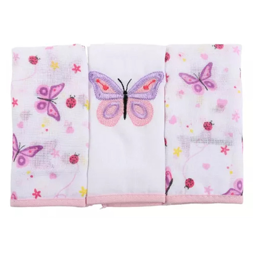 Kit Pano De Boca Gijo Borbado Borboleta - 03 Peças em Oferta na Shopee