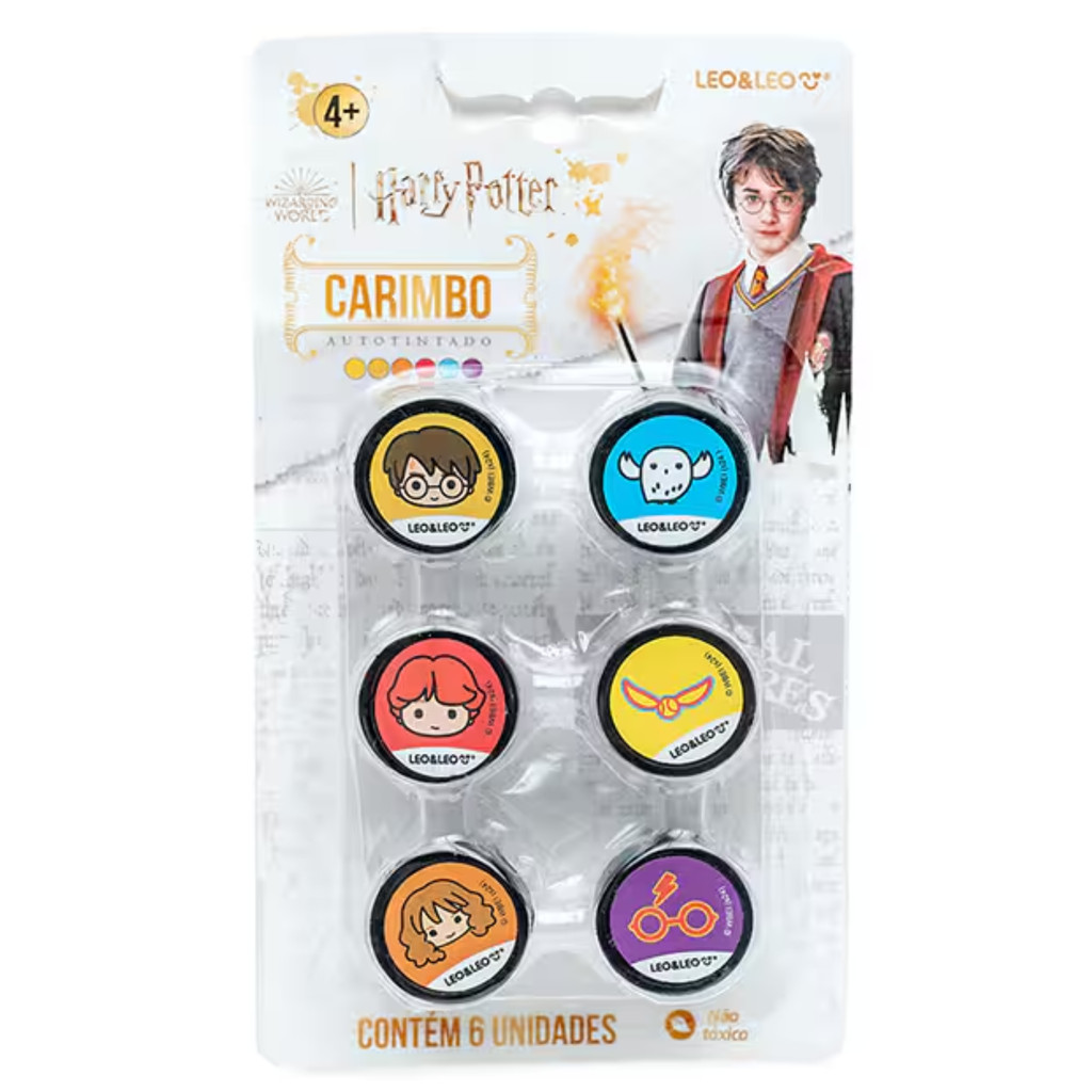 Carimbo Autotintado Decorado Harry Potter Leo&Leo - Cartela com 6 Unidades em Oferta na Shopee