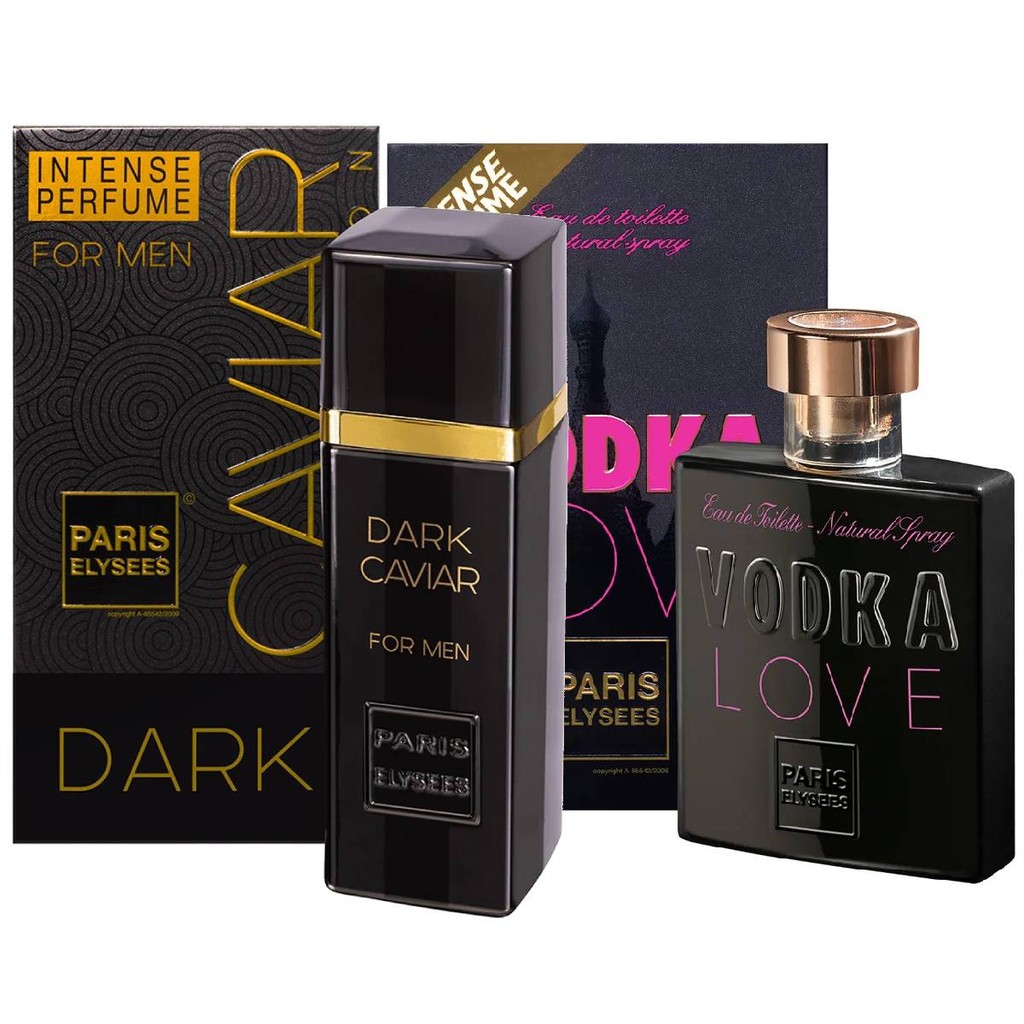 Kit Dark Caviar e Vodka Love - Paris Elysees