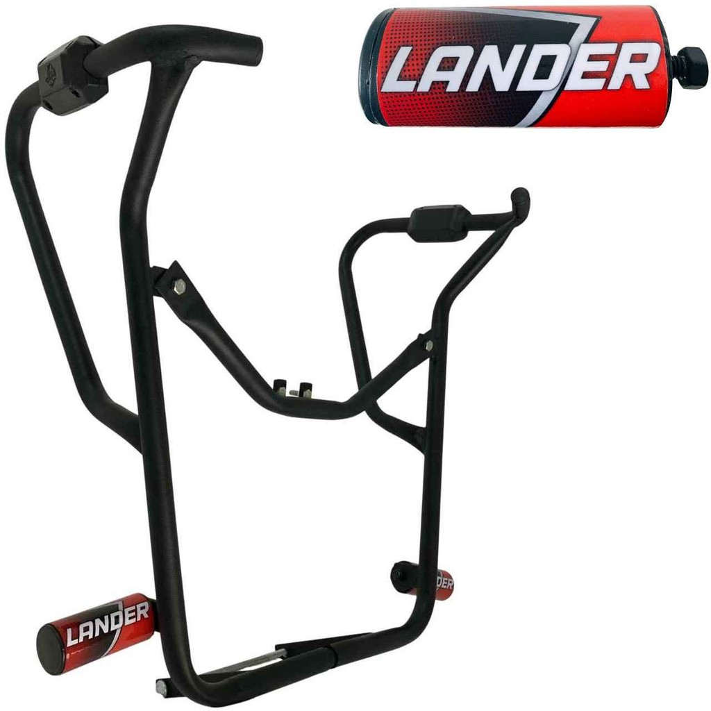Lander 250 Modelo 2024 Protetor Carenagem Motor Tanque Vermelho Mata Cachorro com Pedal Slider Moto