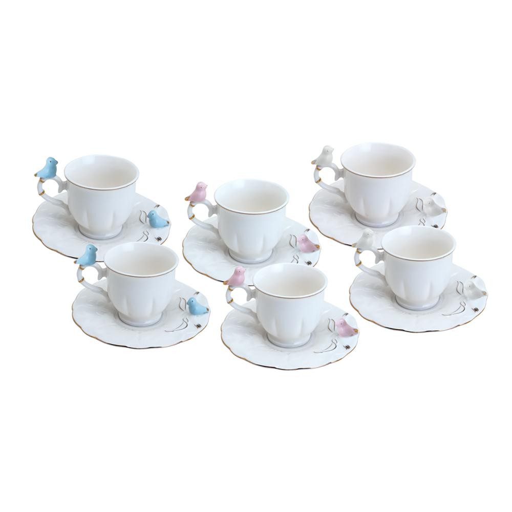 6 Xícaras de Café Wolff Birds de Porcelana 100ml em Oferta na Shopee