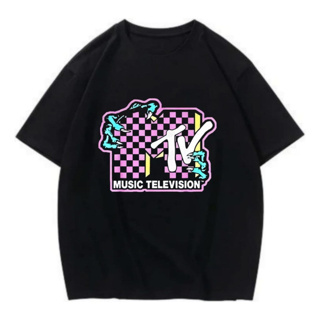 Camiseta Pluss Oversized Streetwear Algodao Mtv Tv Mod22 em Oferta na Shopee