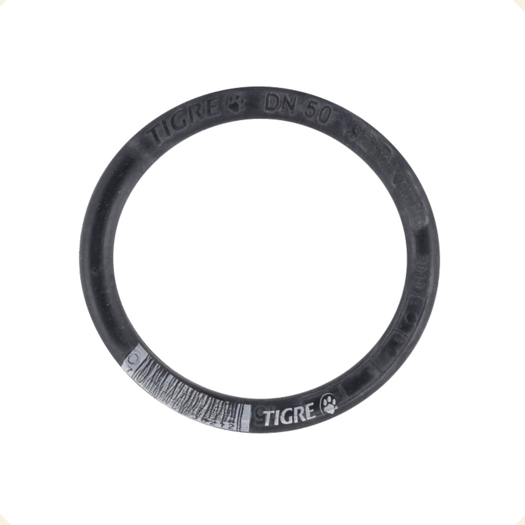 Kit 50 Anel de Borracha Para Esgoto Série R 50mm Preto Tigre