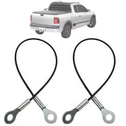 Kit 2 Cabo De Aço Tampa Traseira Saveiro G5 2010 Até 2018 2019 2020