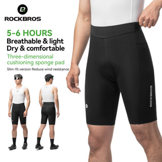 Shorts De Ciclismo ROCKBROS Com Bolsos Laterais Respiráveis E Conforto Absorção De Choque Para Acessórios De Bicicleta D em Oferta na Shopee