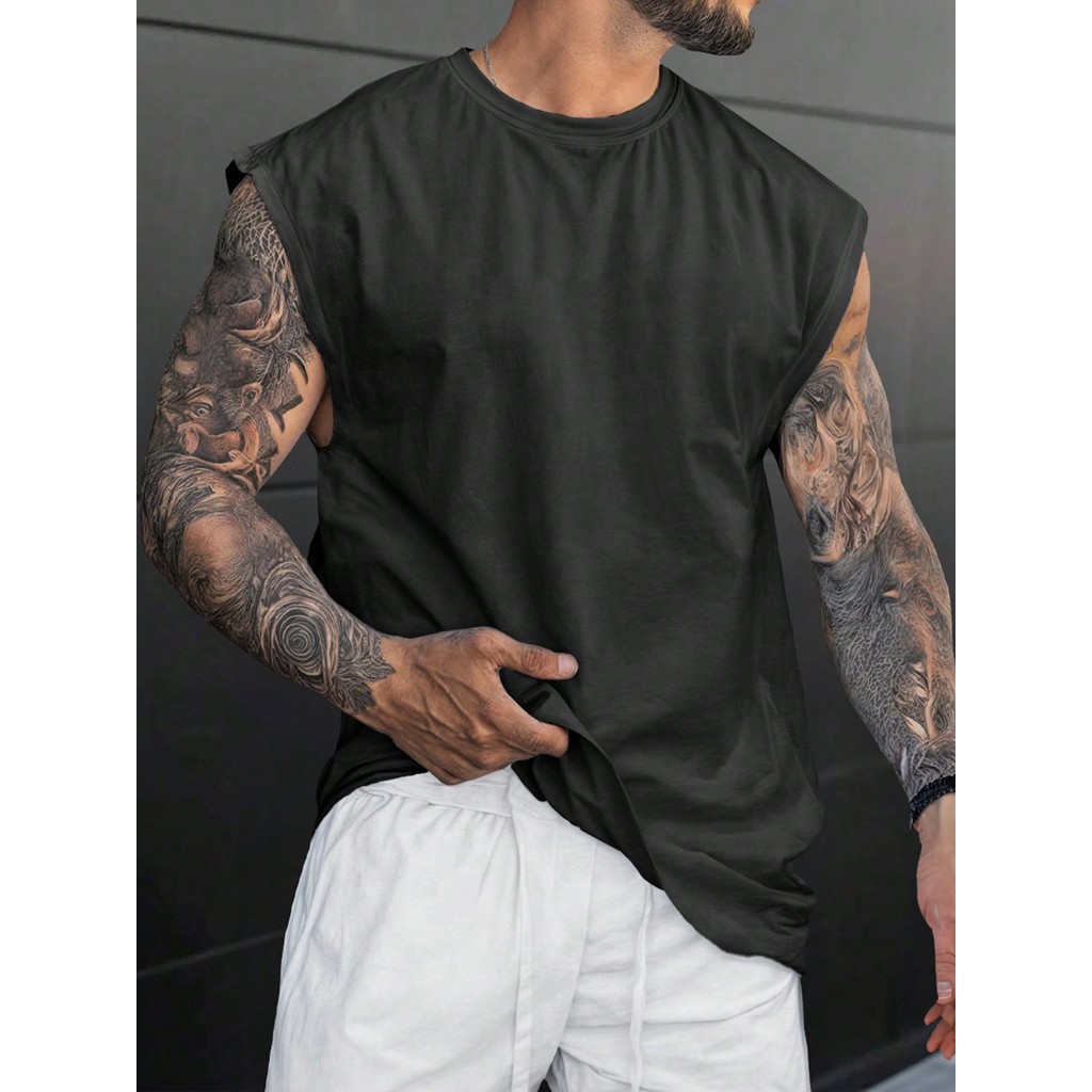 Camiseta Regata Oversized Masculina Algodão Blusa Over Machão Camisa Algodão Streetwear