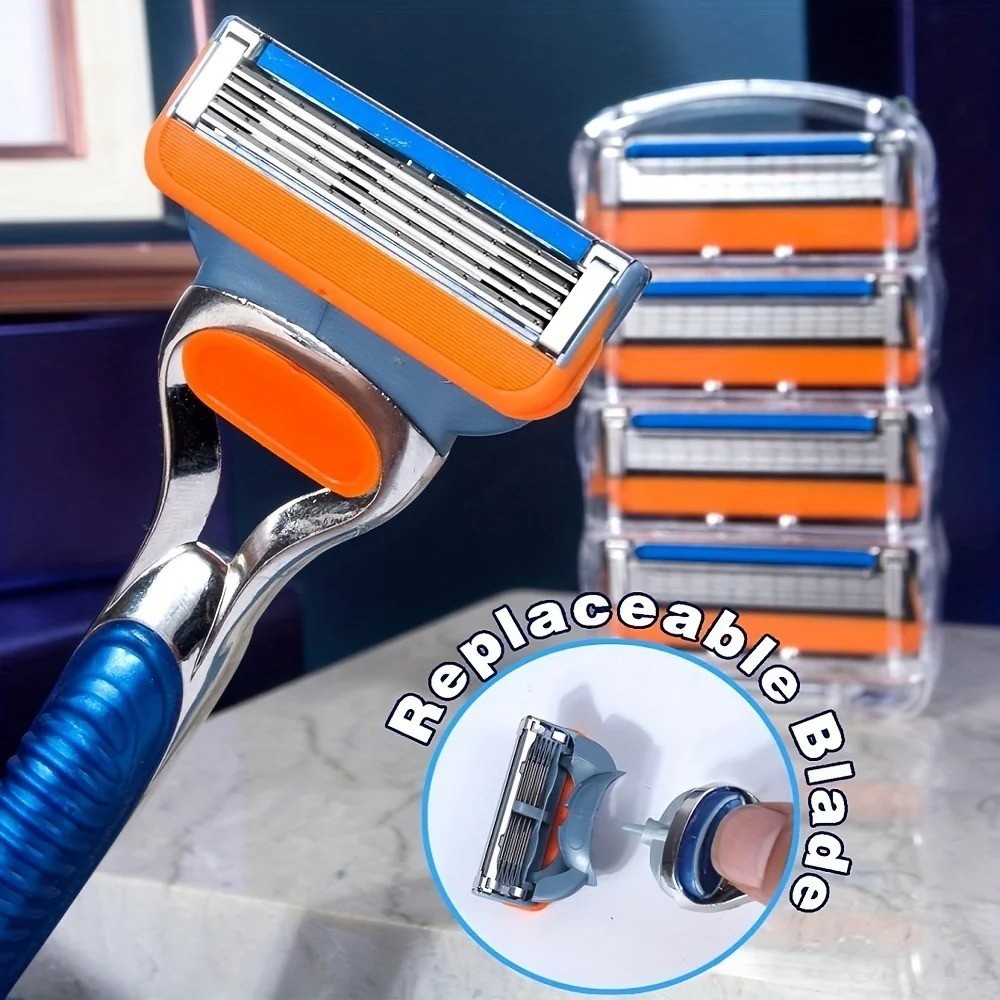 20Pcs Lâminas De Barbear Gillette Fusion Razor Blades Homens Face Hair Beard Remover Mahcine Substituíveis Cabeça