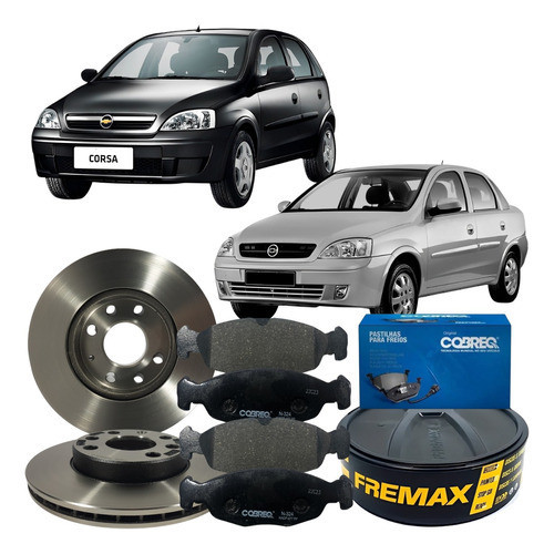 Jogo Disco Ventilado Pastilha Freio Montana Corsa Sedan - Spare Parts and Accessories for Vehicles