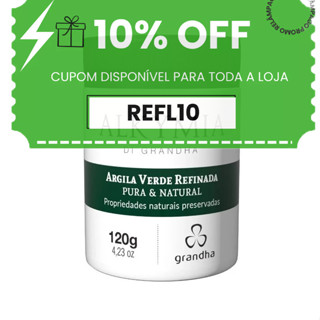 Argila Verde Refinada Alkymia DI Grandha 120g Argiloterapia Argila Verde para Pele Oleosa e Acneica em Oferta na Shopee