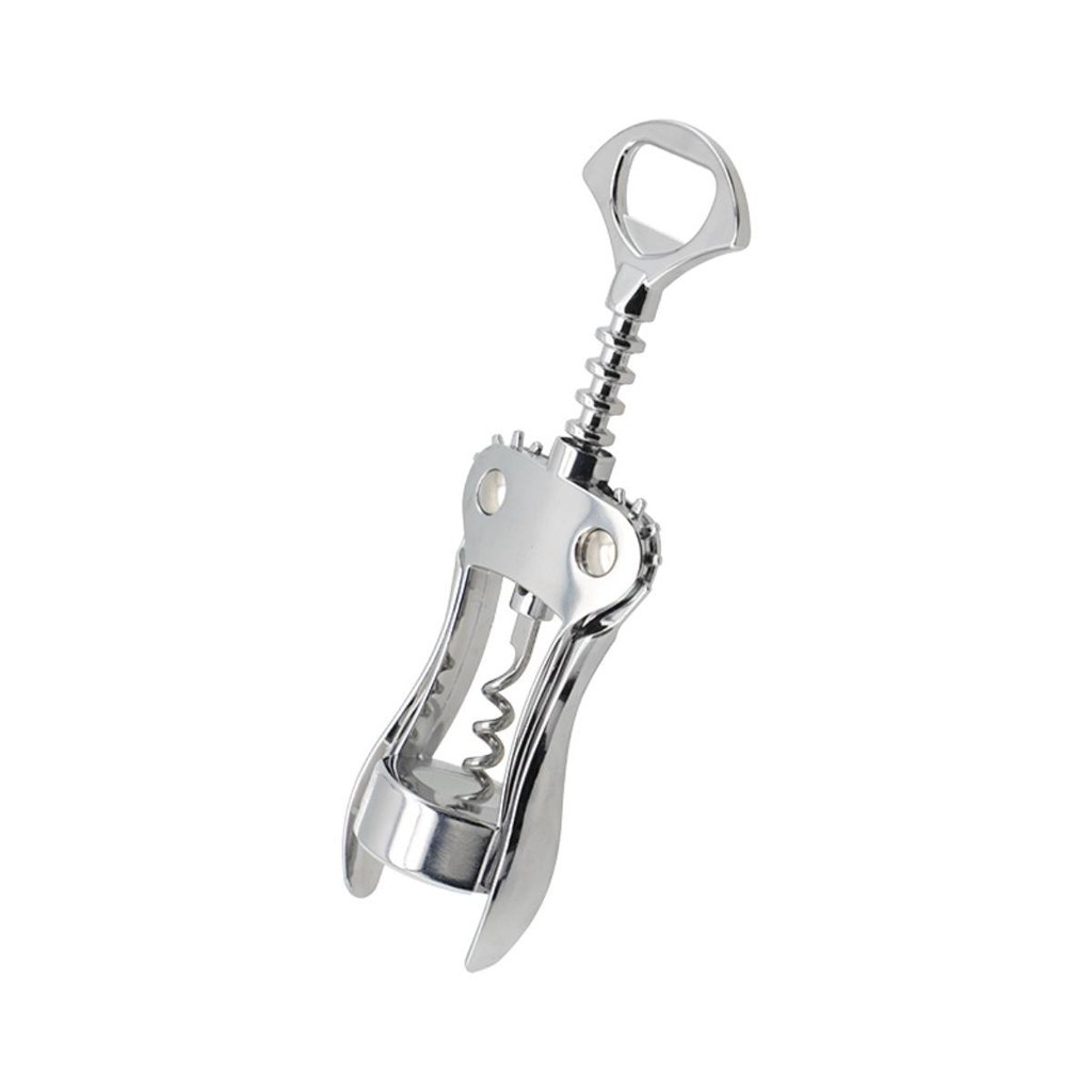 Saca-Rolhas Aço Inoxidável 19 cm Cor Metálico Linha Acessórios Para Bar e Vinho Brinox - Home & Living