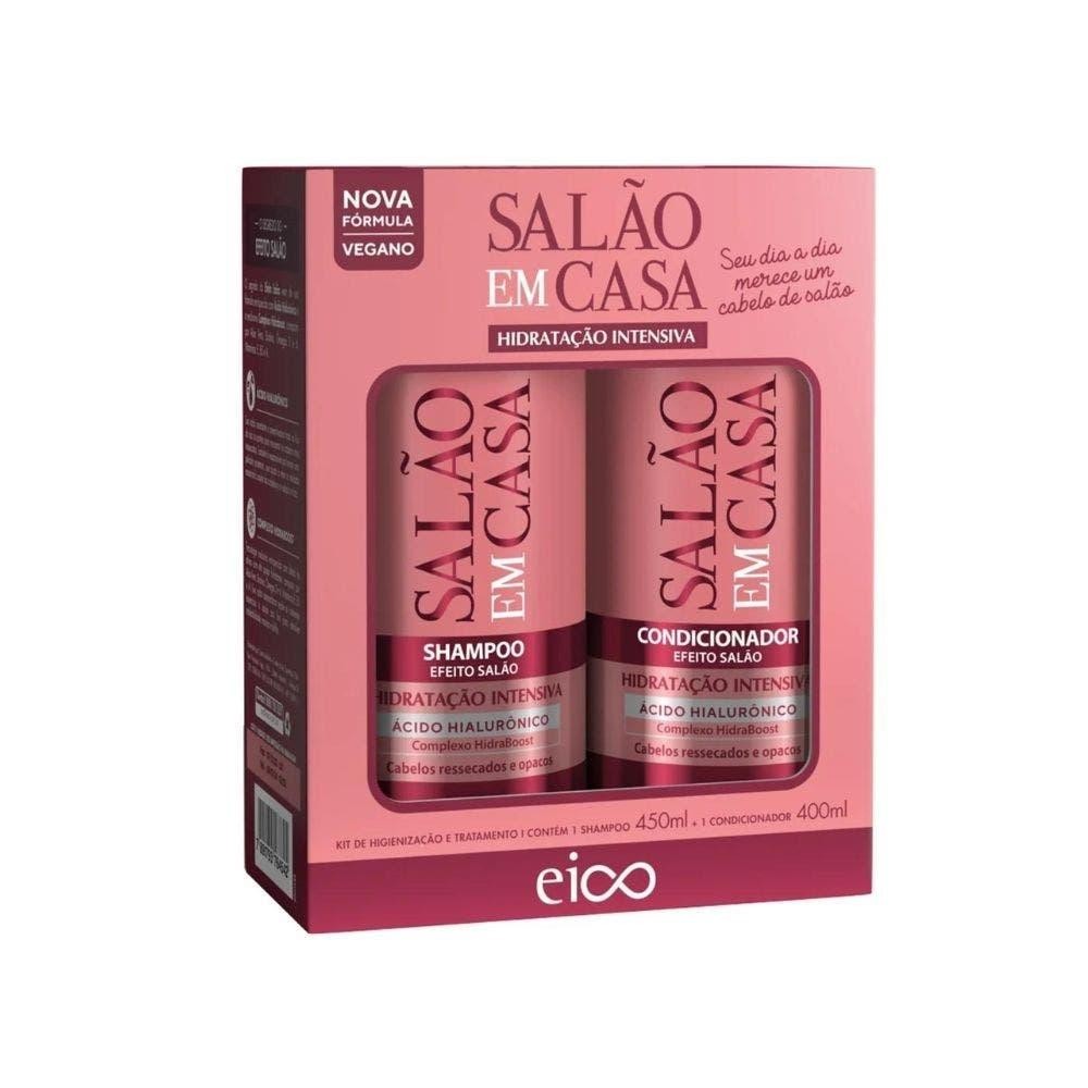 Kit Eico Salão em Casa Hidratação Intensiva Shampoo 450ml + Condicionador 400ml em Oferta na Shopee