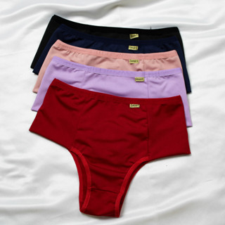 Kit 3 Calcinha Cós Alto Pós Parto Cintura Alta Modeladora Feminina em Oferta na Shopee