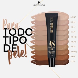 Base Maquiagem Média Cobertura Alice Salazar Skin Natural 30ml Efeito Blurring em Oferta na Shopee